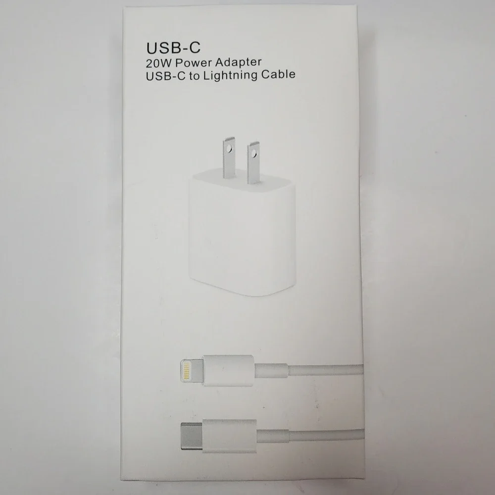 20W USB-C Power Adapter and USB-C to Lightning Cable White Charging Kit - Picture 1 of 2